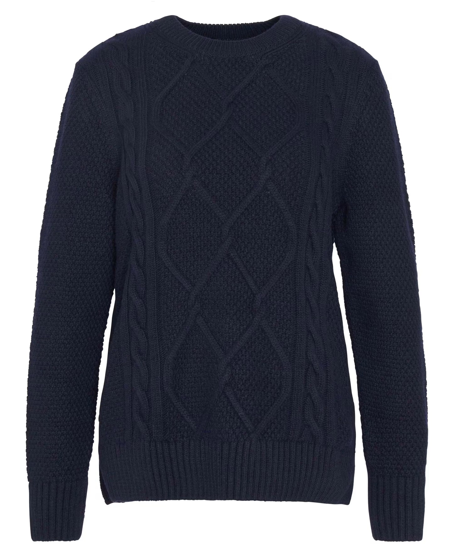 Barbour Burne Crew Knit - Navy