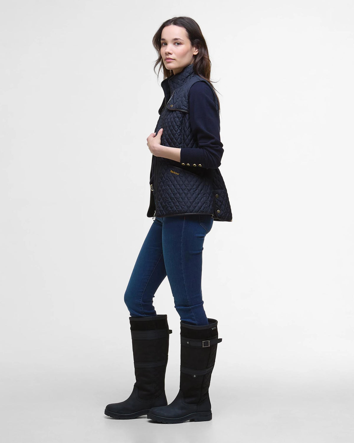 Barbour Dahlia Quilted Gilet in Navy