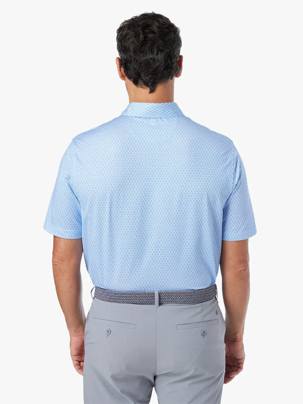 Men's Fair Harbor Compass Polo -Light Blue Geo