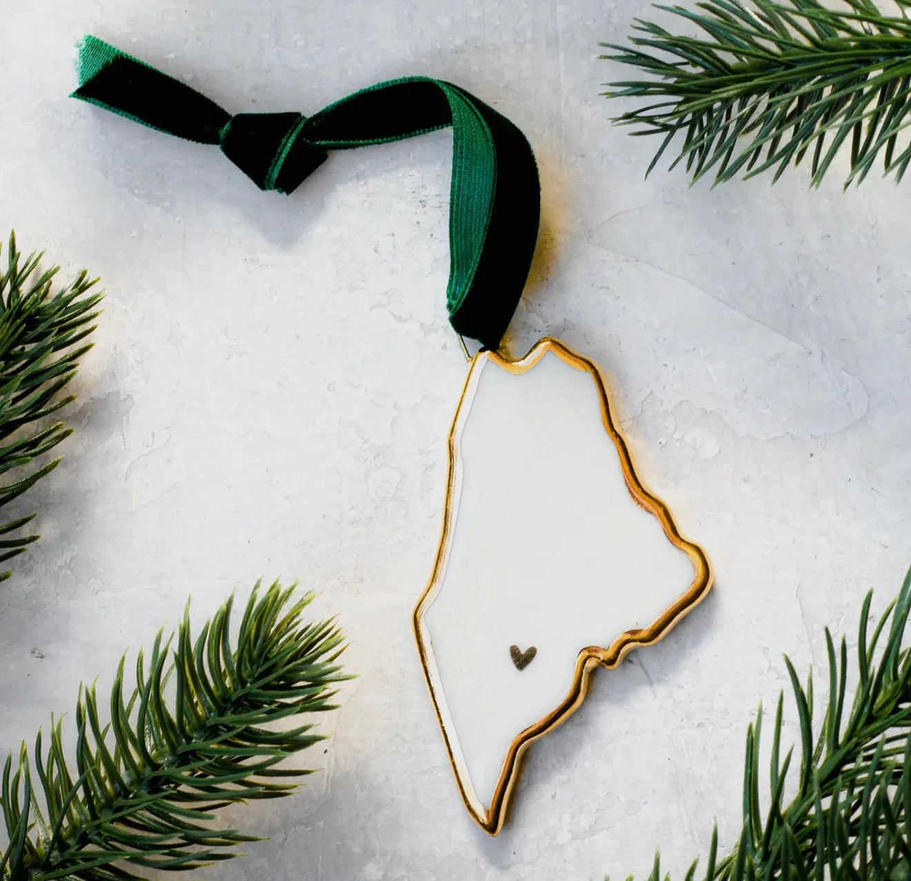 Handmade ME Ceramic Ornament 22k Gold