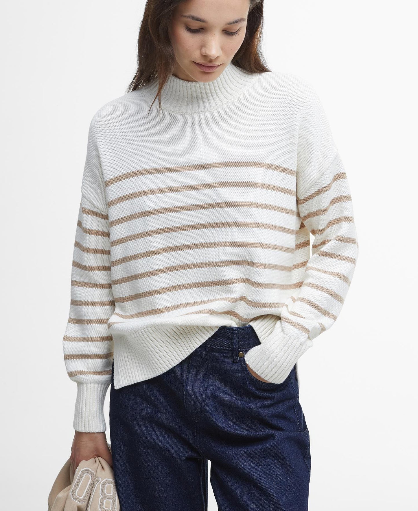 Barbour Shelly Knit - Cloud/Camel