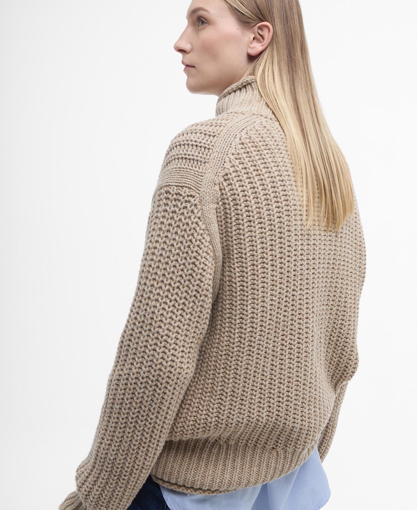 Barbour Rockcliffe Knitted Jumper - Camel