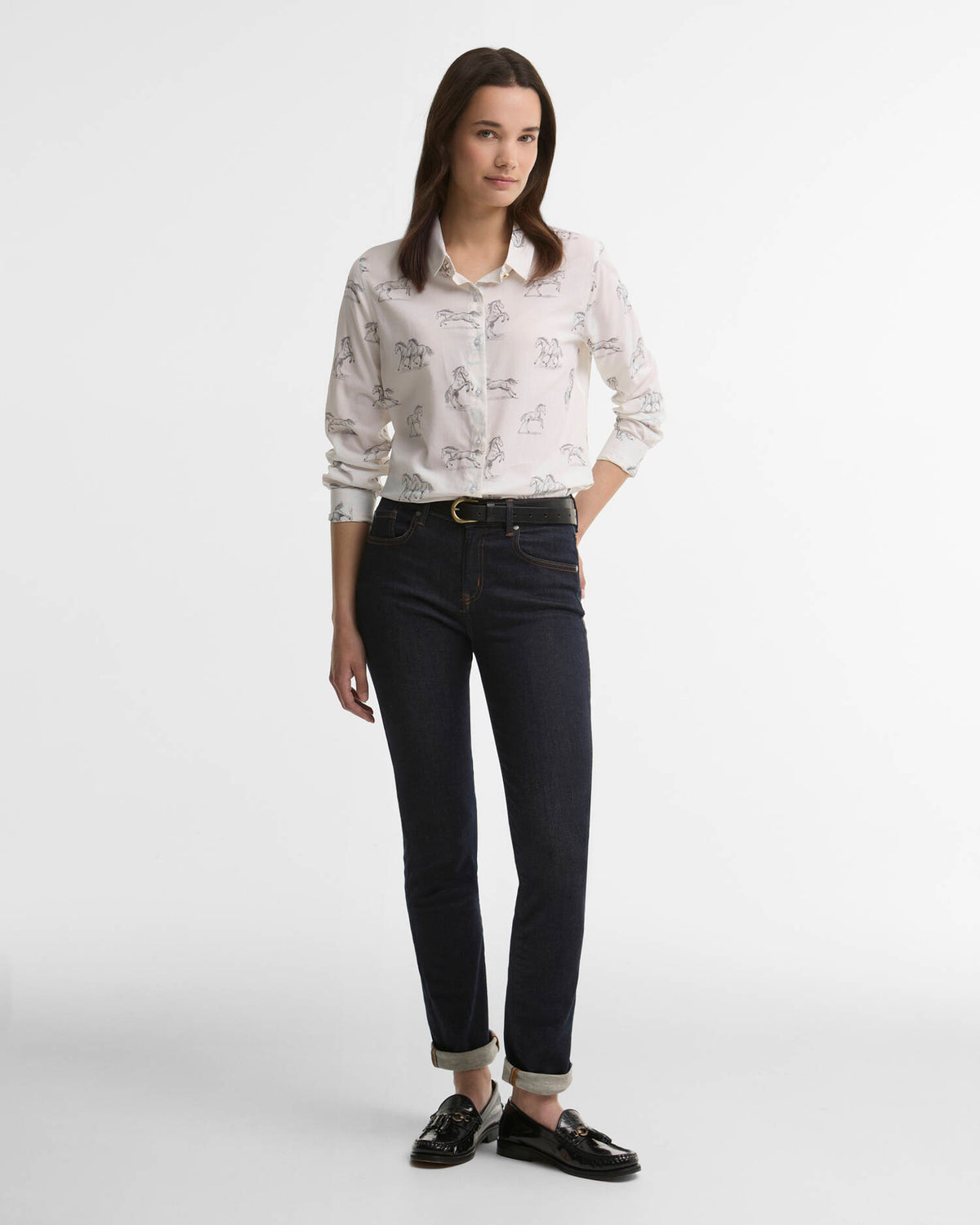 Barbour Safari Relaxed Long-Sleeved Shirt in Multi Horse