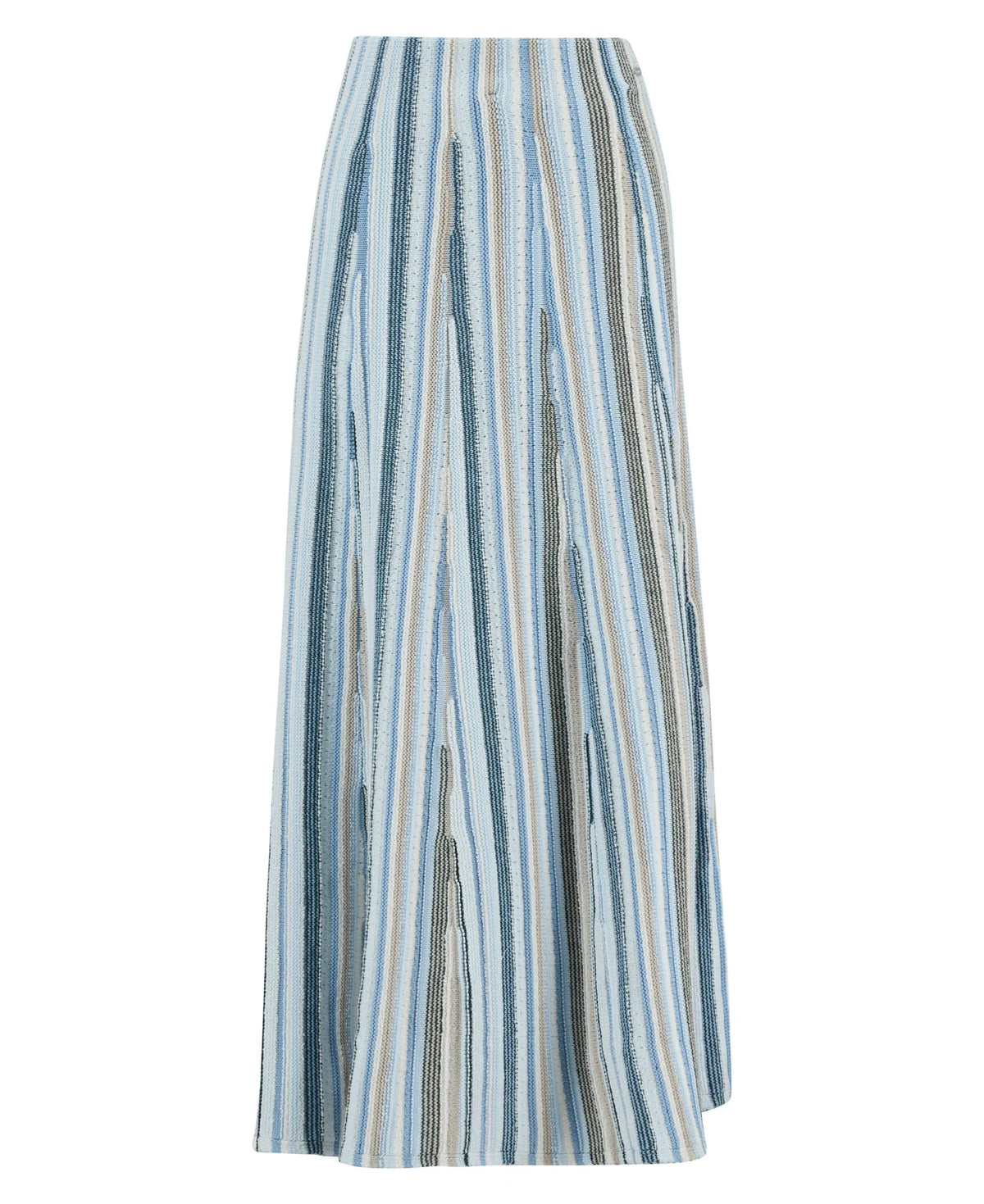 Barbour Josie Knitted Midi Skirt in Multi Blue
