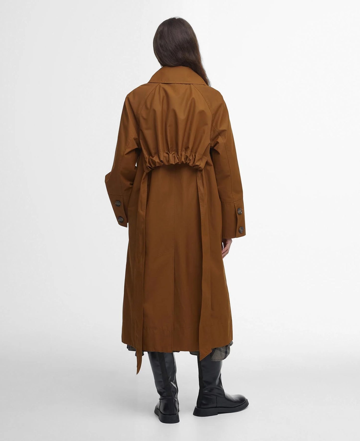 Barbour Beatrix Showerproof Trench - Rust Brown