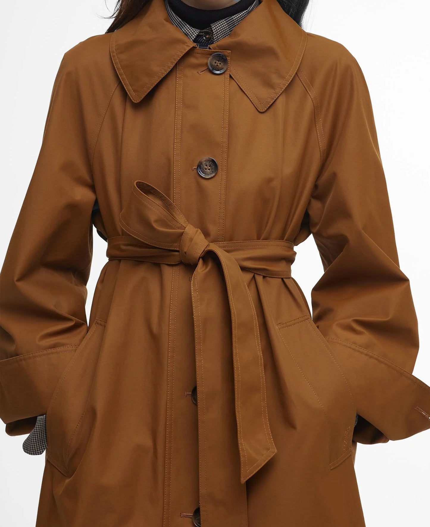 Barbour Beatrix Showerproof Trench - Rust Brown