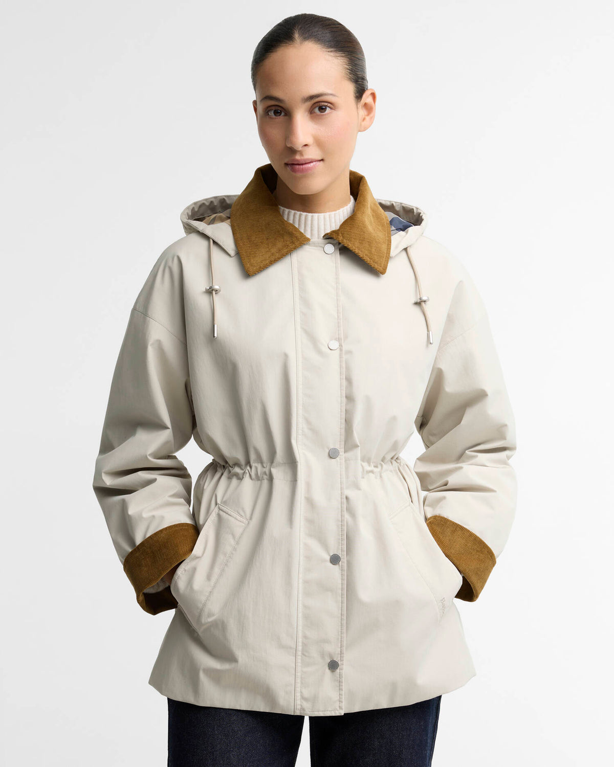 Barbour Evelyn Showerproof Jacket in Mist