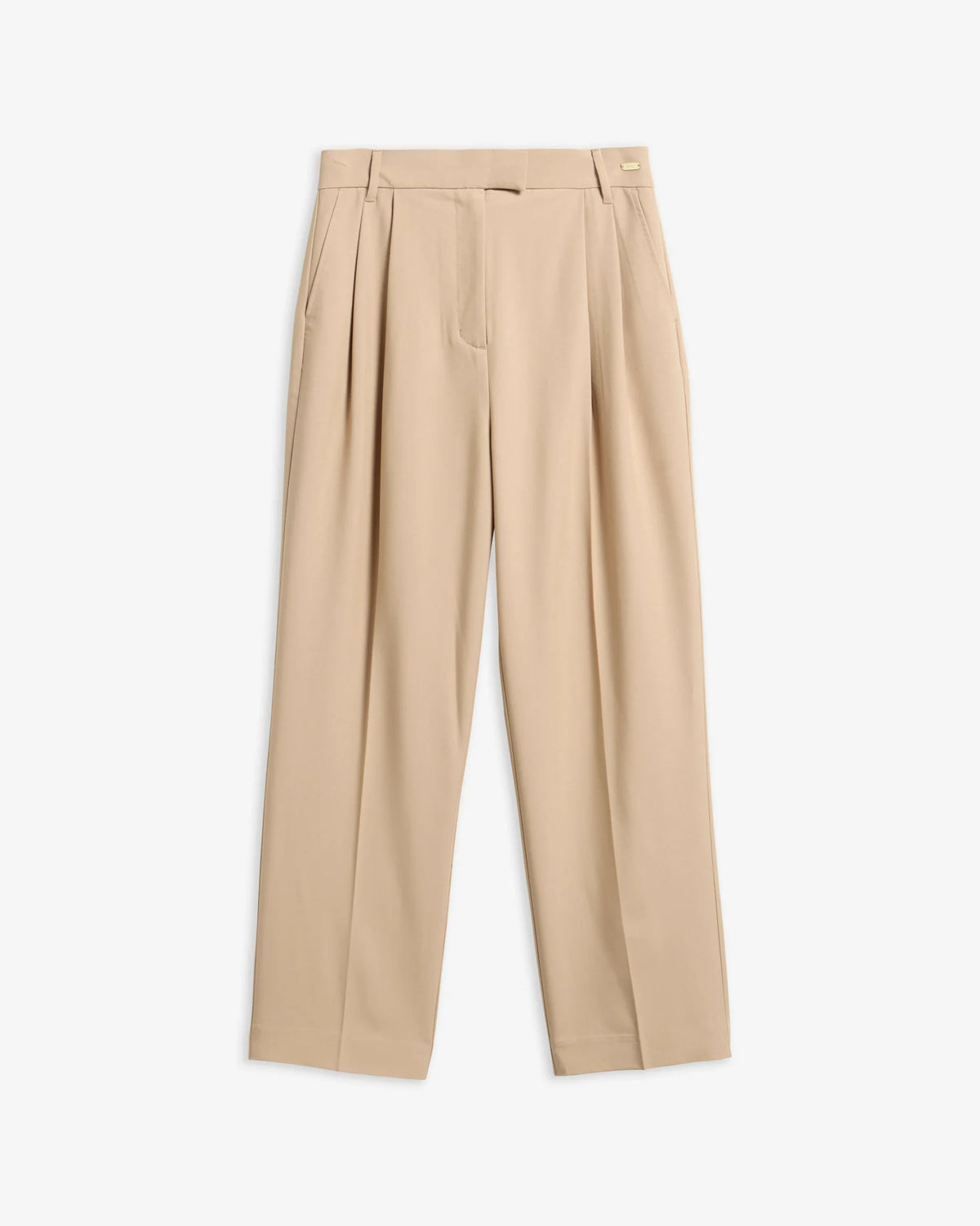 Barbour Fawne Straight-Leg Trousers in Trench