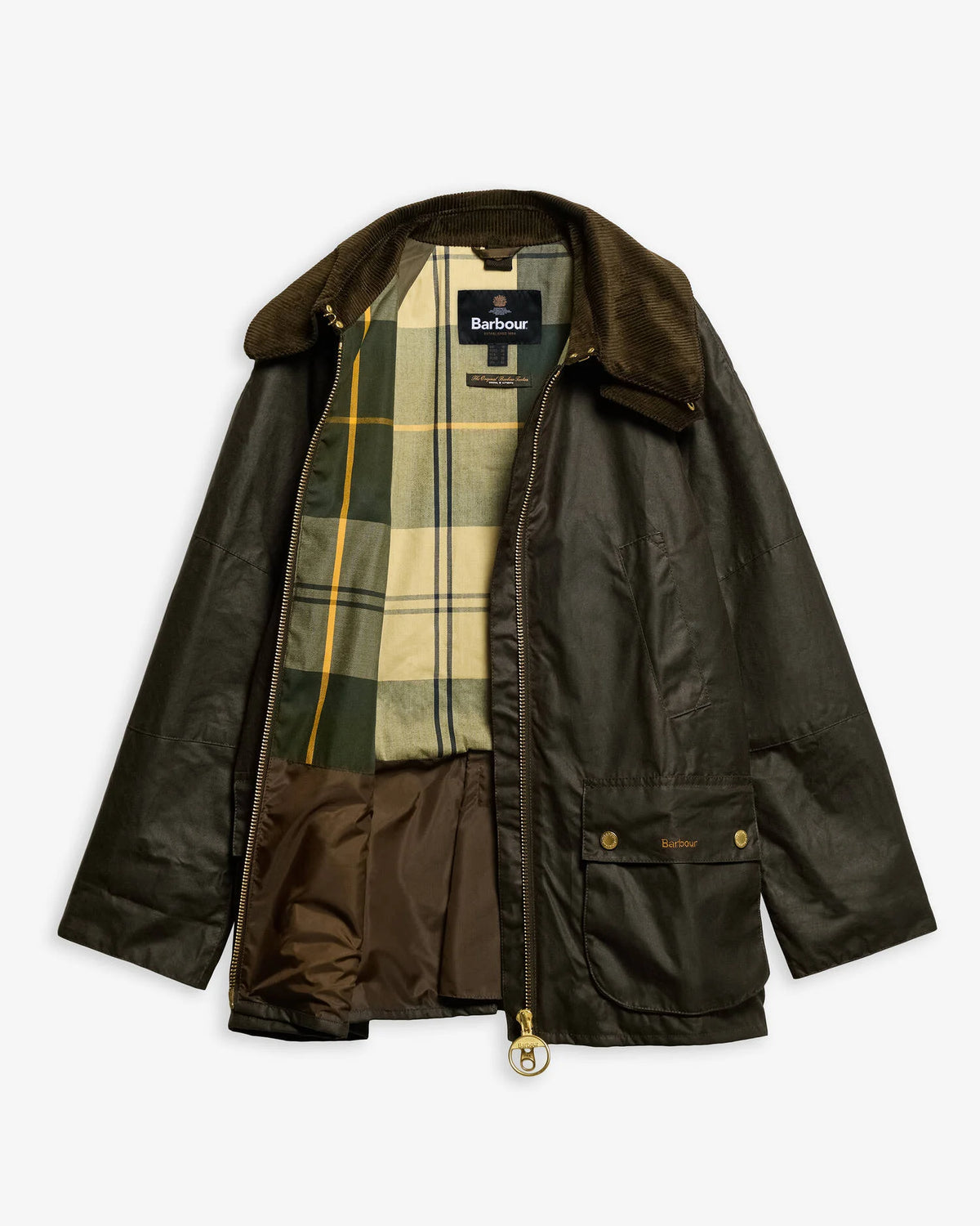 Barbour Allerston Waxed Jacket in Olive-Ancient