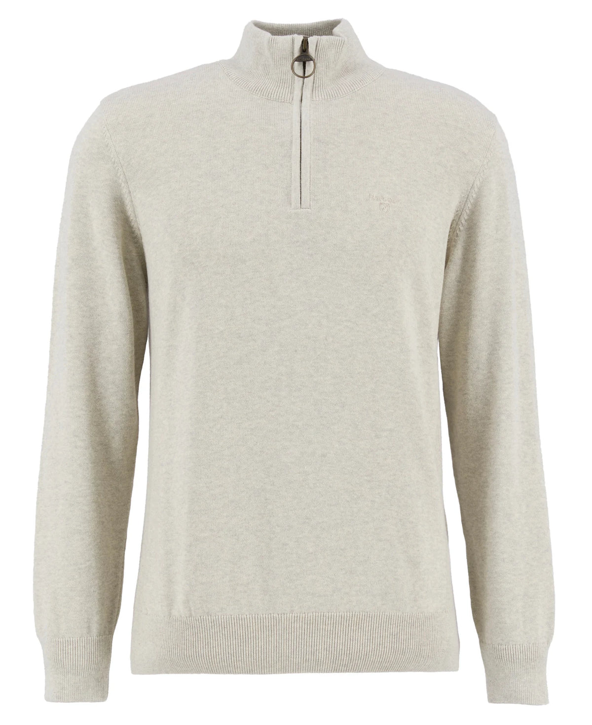 Barbour Cotton Quarter-Zip Jumper in Neutral