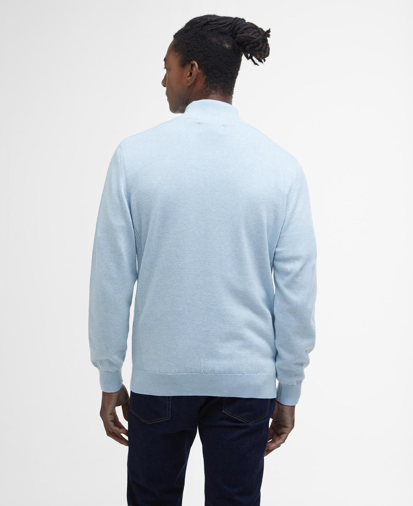 Barbour Cotton Half Zip Sweater - Ocean Sky