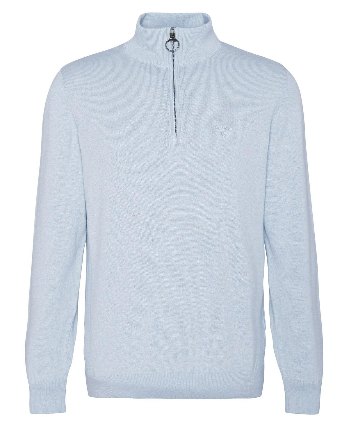 Barbour Cotton Quarter-Zip Jumper in Ocean Sky