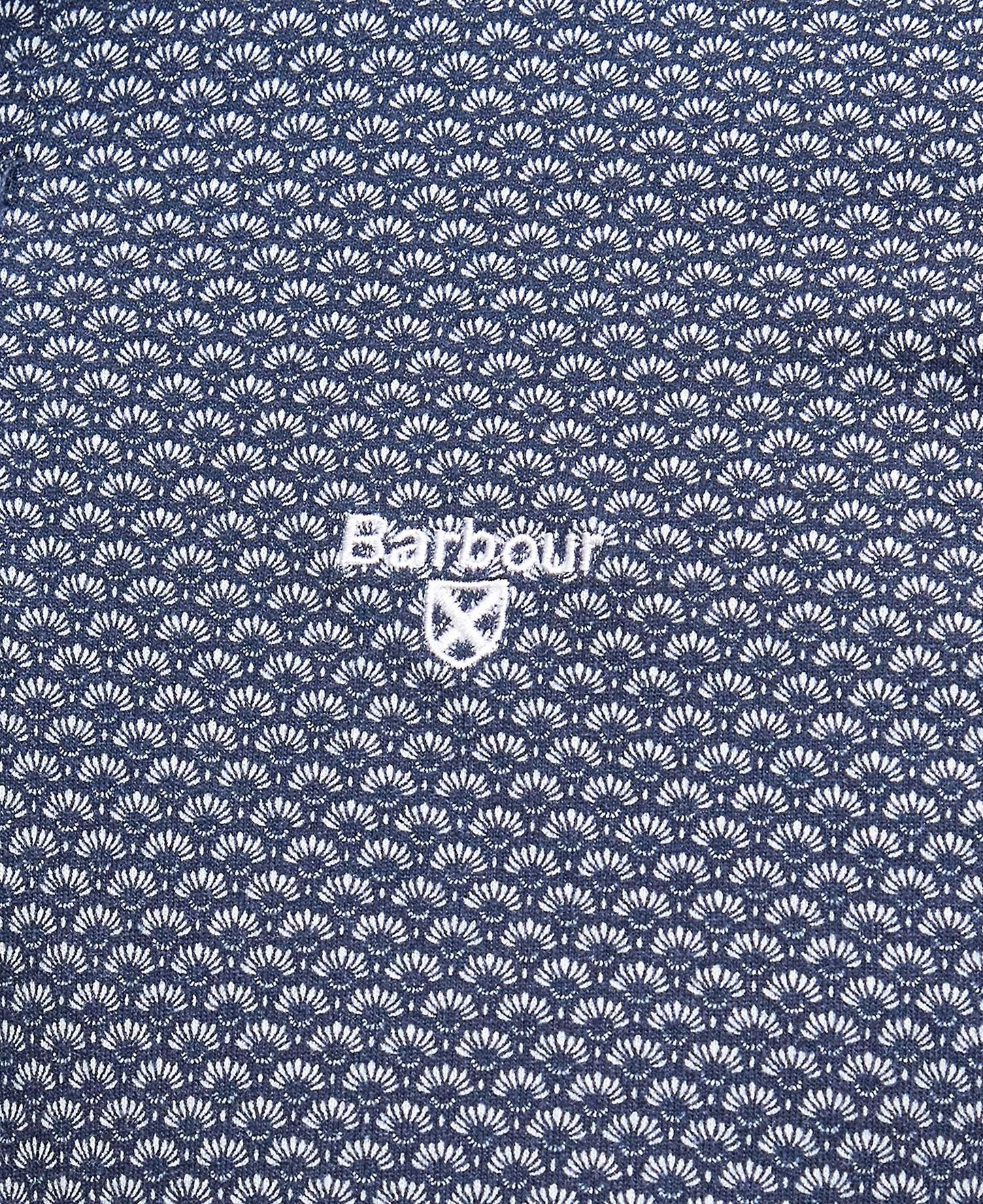 Barbour Shell Printed Polo - Navy