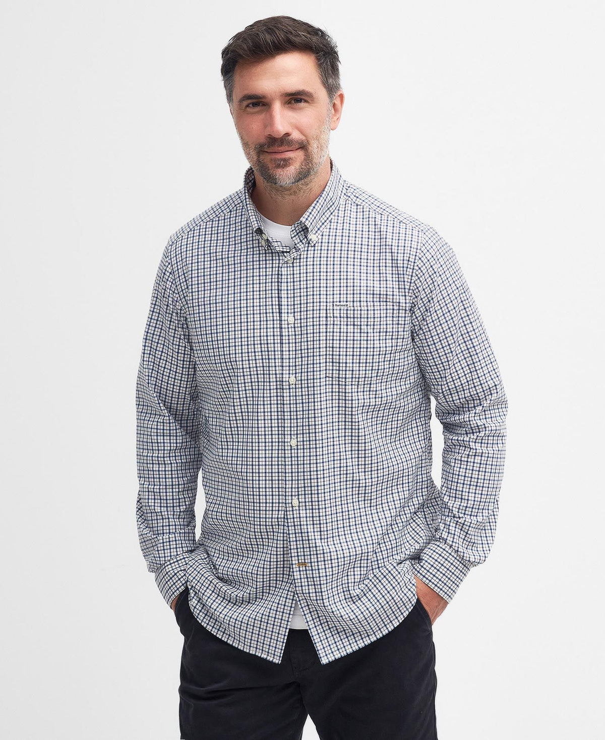 Barbour Teesdale Performance Shirt in Navy