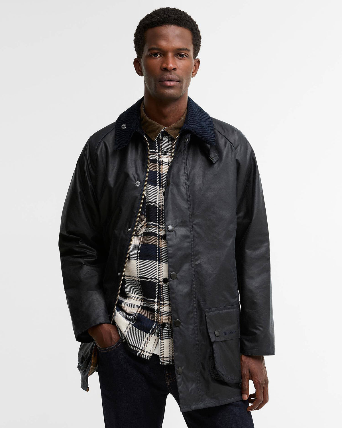 Barbour Beaufort® Waxed Jacket in Classic Navy