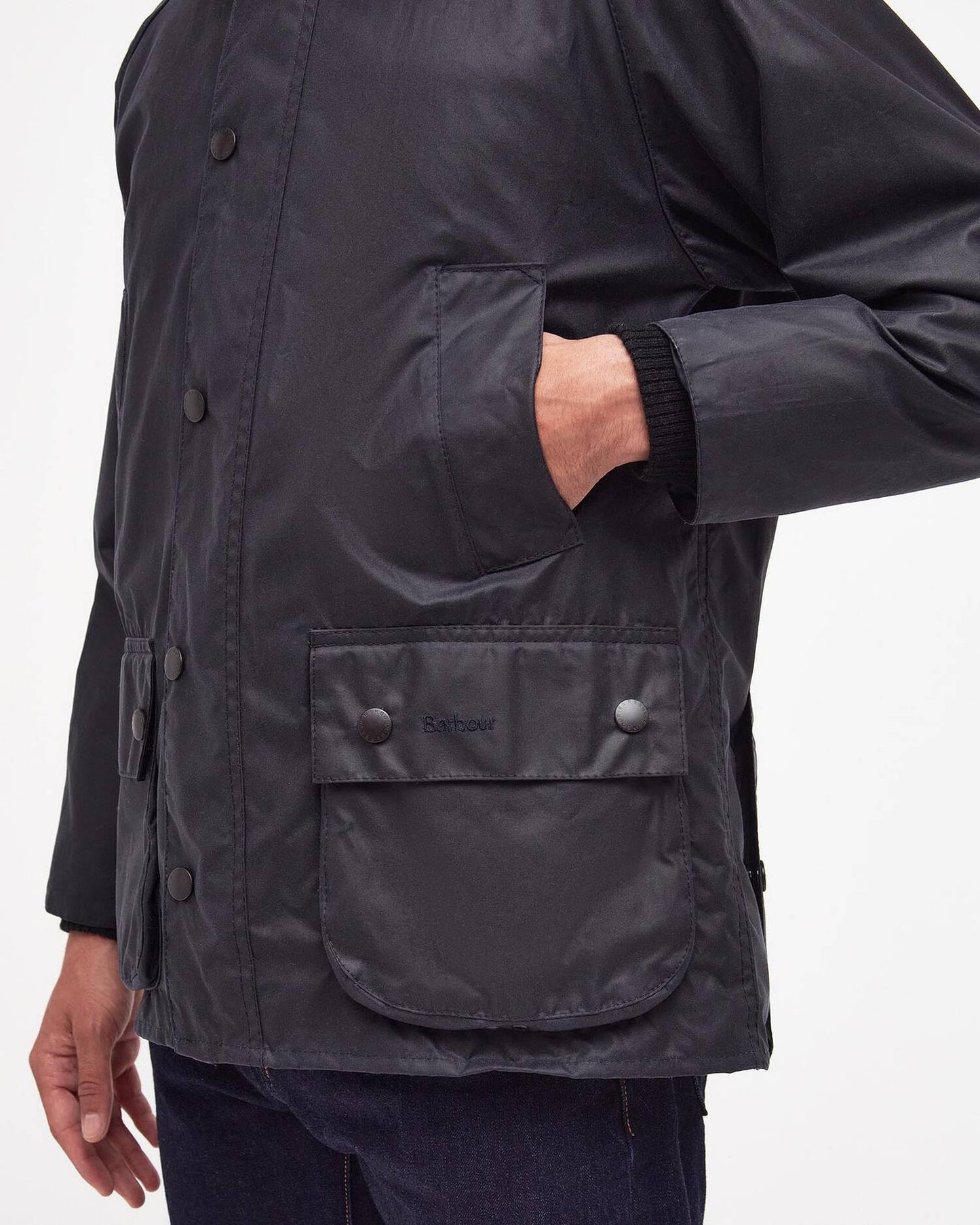 Barbour Bedale Wax Jacket - Navy