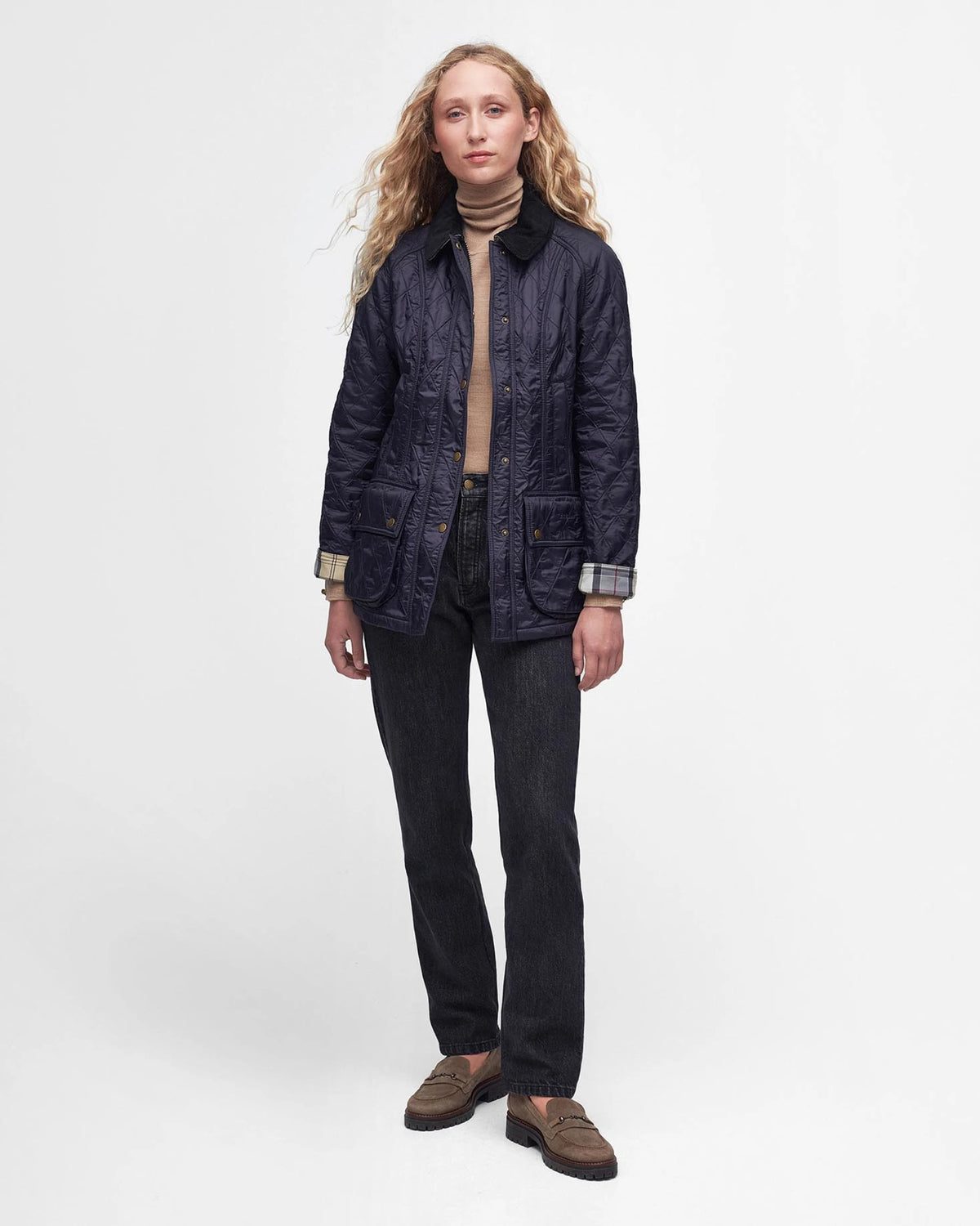 Barbour Beadnell Polarquilt Jacket in Navy-Navy