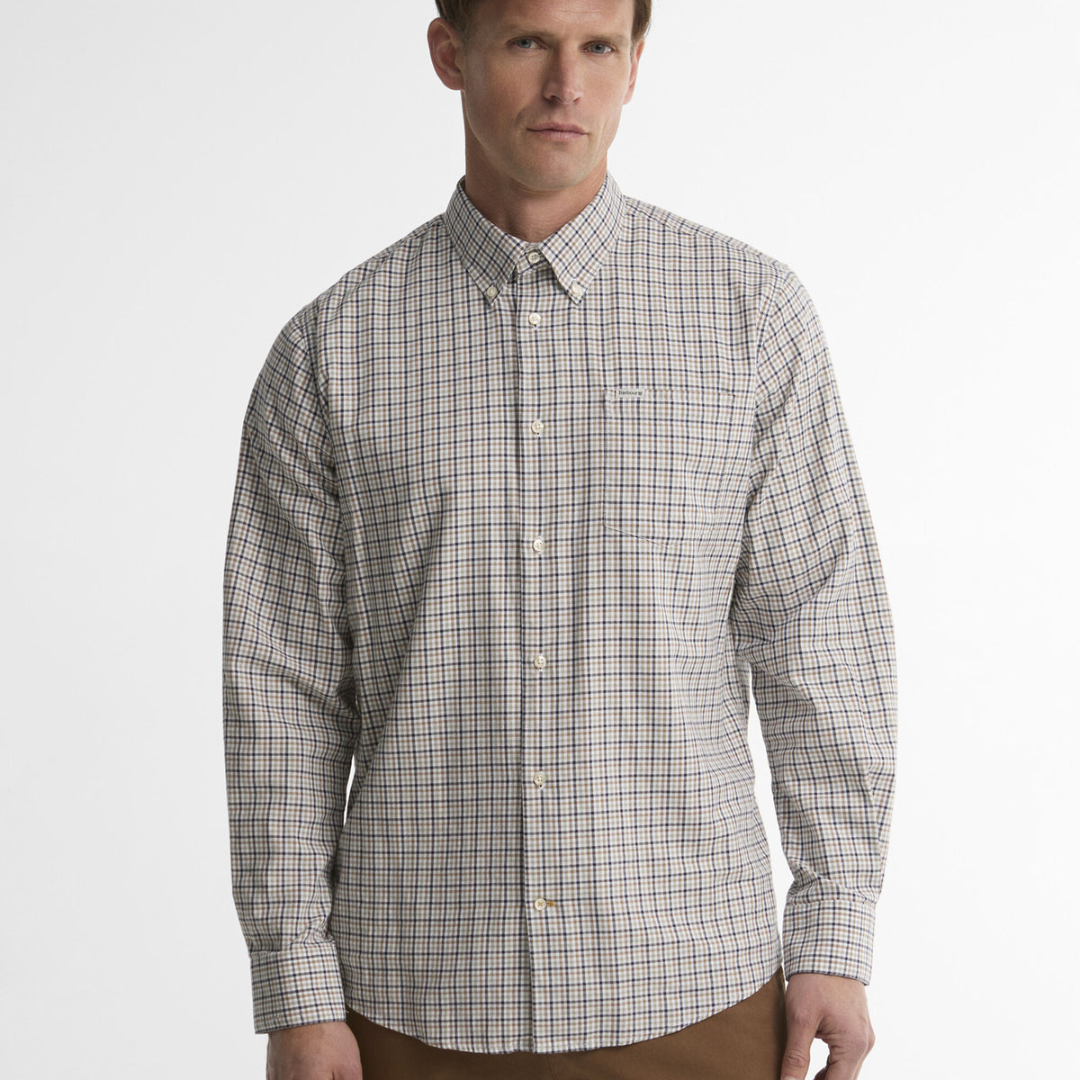 Barbour Farmtown Regular-Fit Long-Sleeved Shirt in Navy
