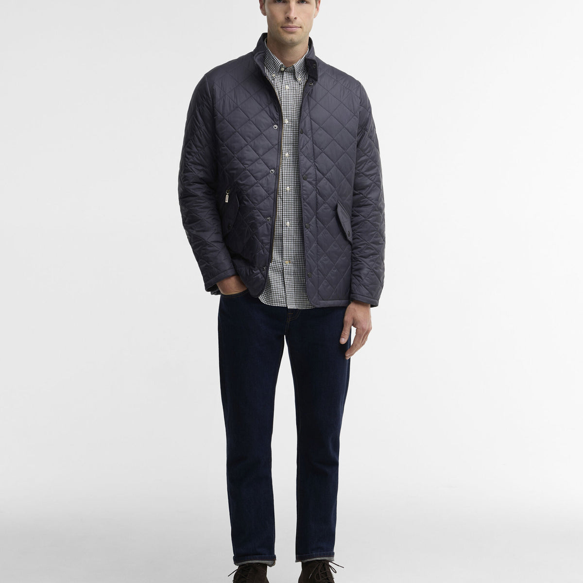 Barbour Flyweight Chelsea Quilted Jacket in Classic Navy