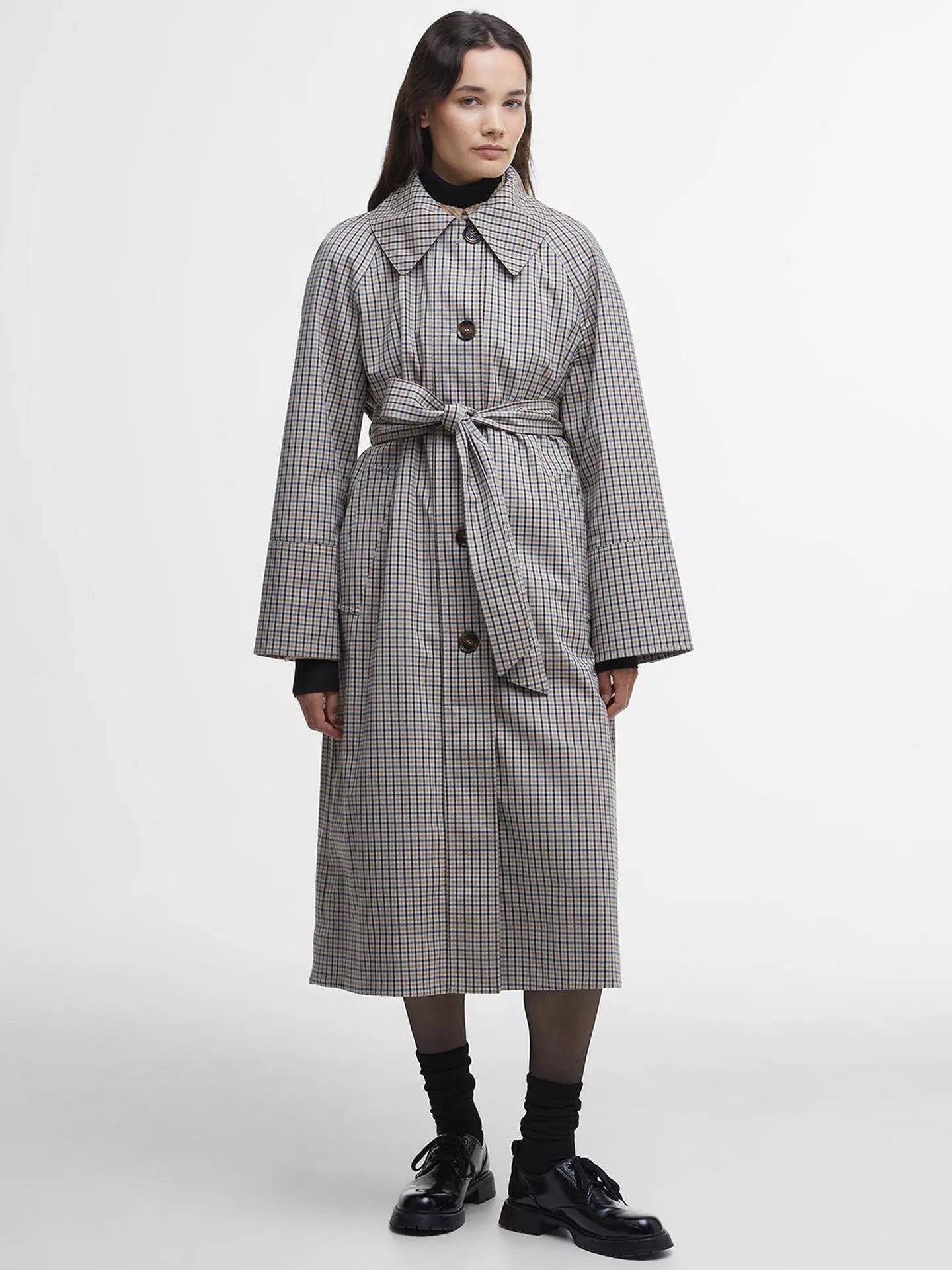 Barbour Beatrice Check Showerproof Trench