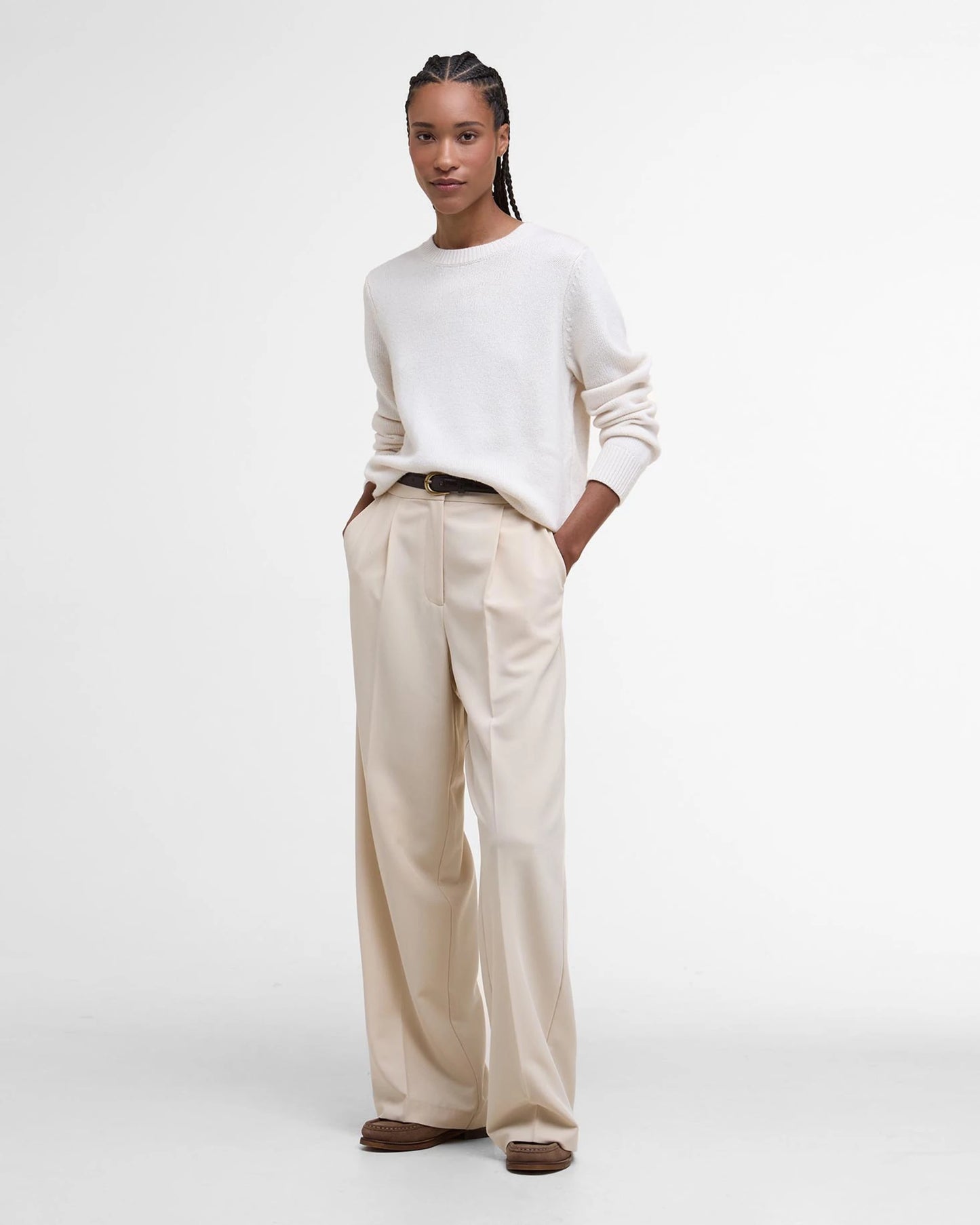 Barbour Woodhouse Knitted Jumper - Ecru