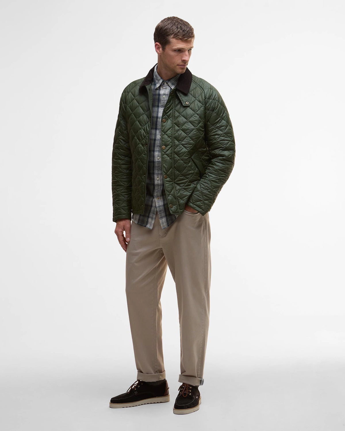 Barbour Tracker Quilt Jacket in Sage