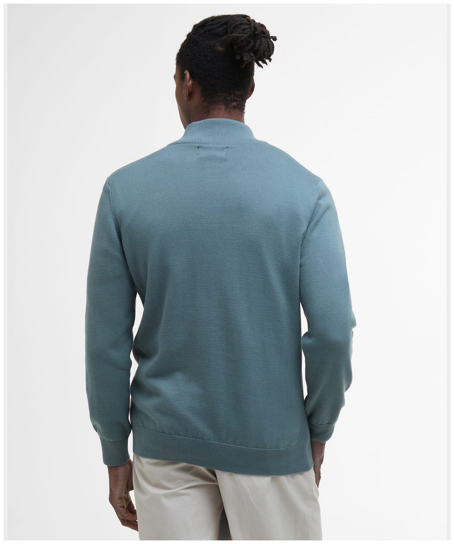 Barbour Cotton Half Zip Sweater - Vintage Teal