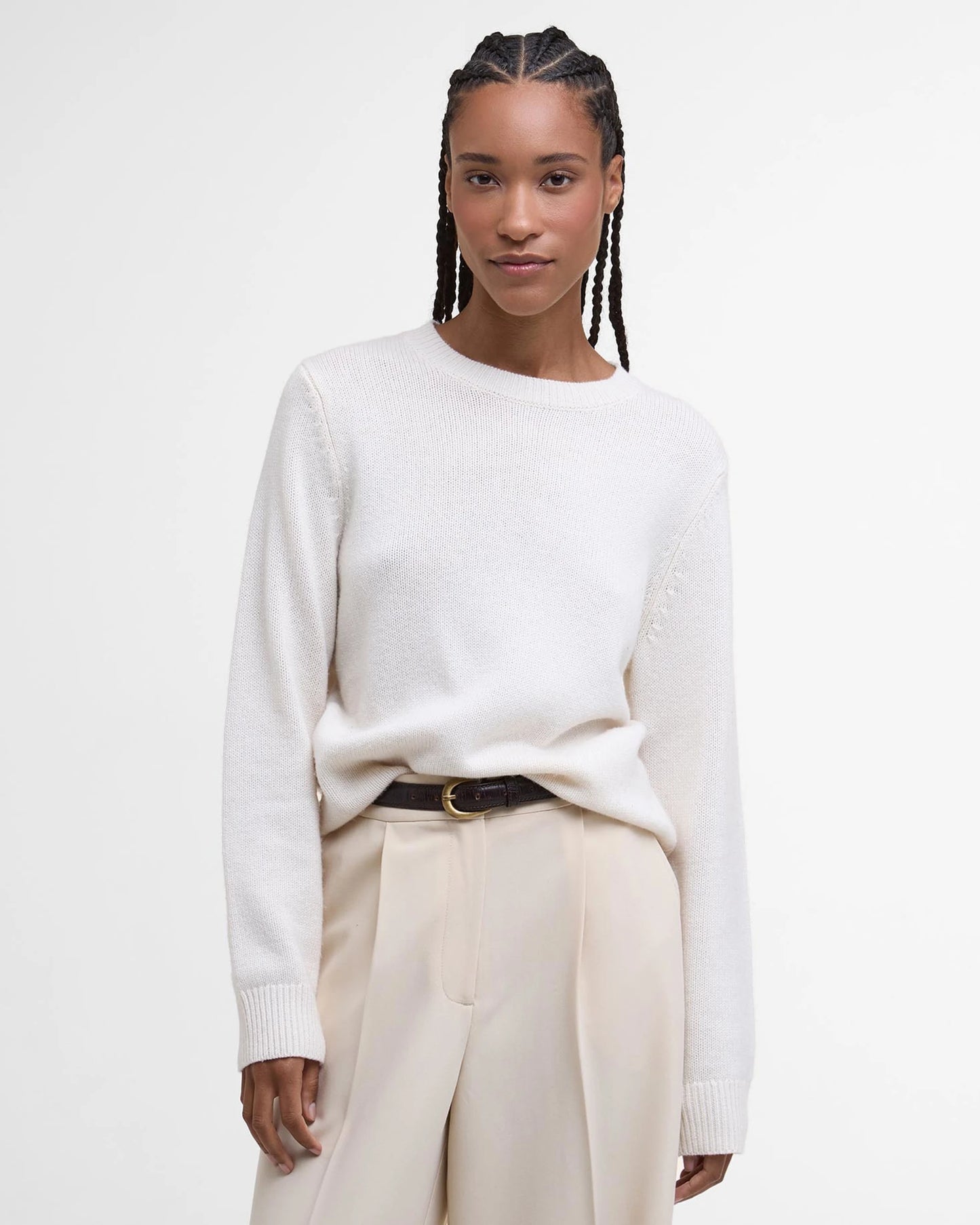 Barbour Woodhouse Knitted Jumper - Ecru