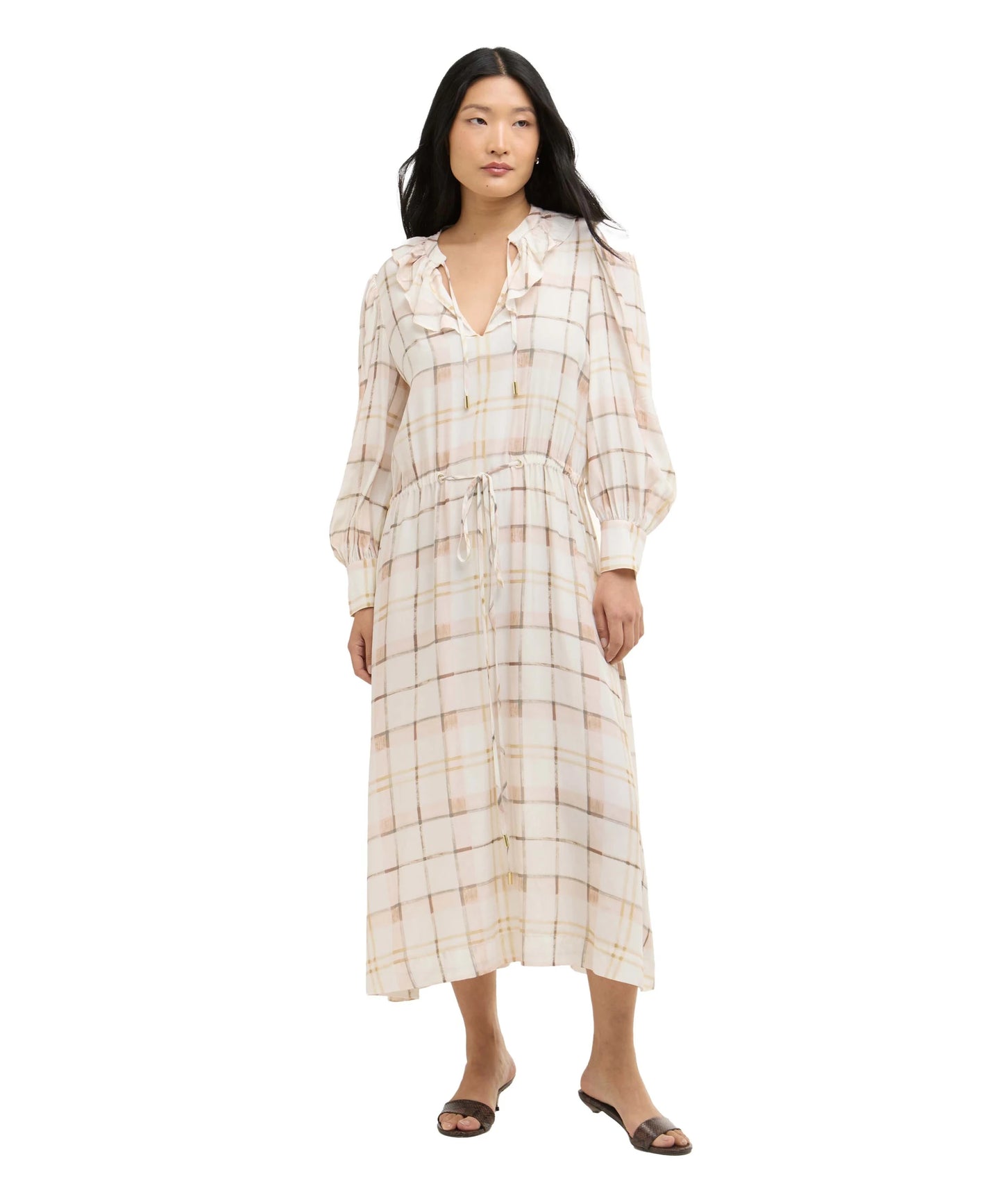 Barbour Asker Midi Dress - Silver Peony