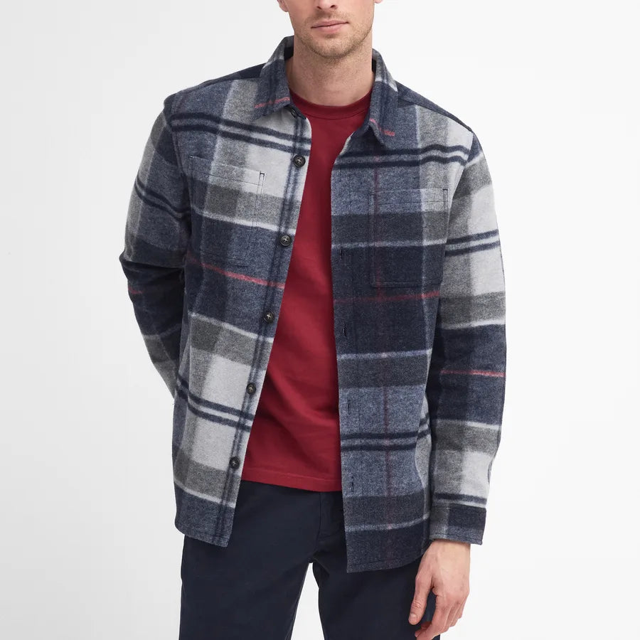 Barbour Chapter Check Overshirt - Blue Granite