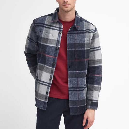 Barbour Chapter Check Overshirt - Blue Granite