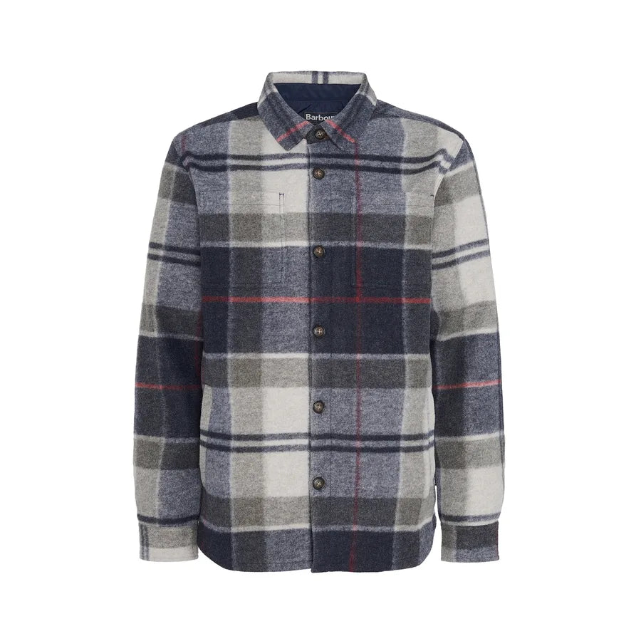 Barbour Chapter Check Overshirt - Blue Granite