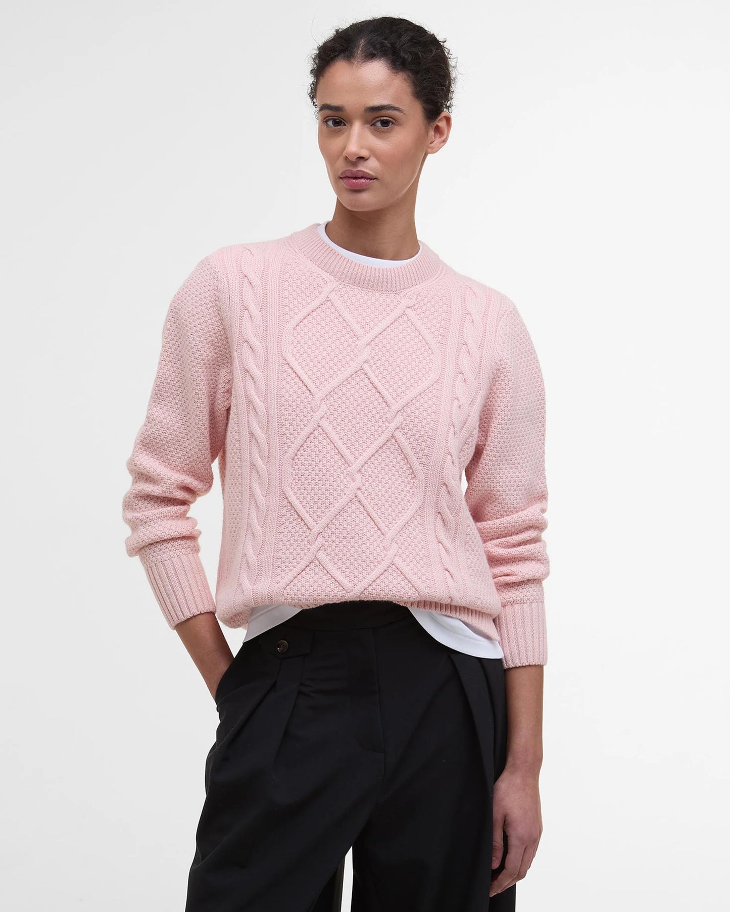Barbour Burne Crew Knit - Pink