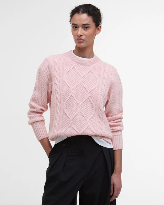 Barbour Burne Crew Knit - Pink