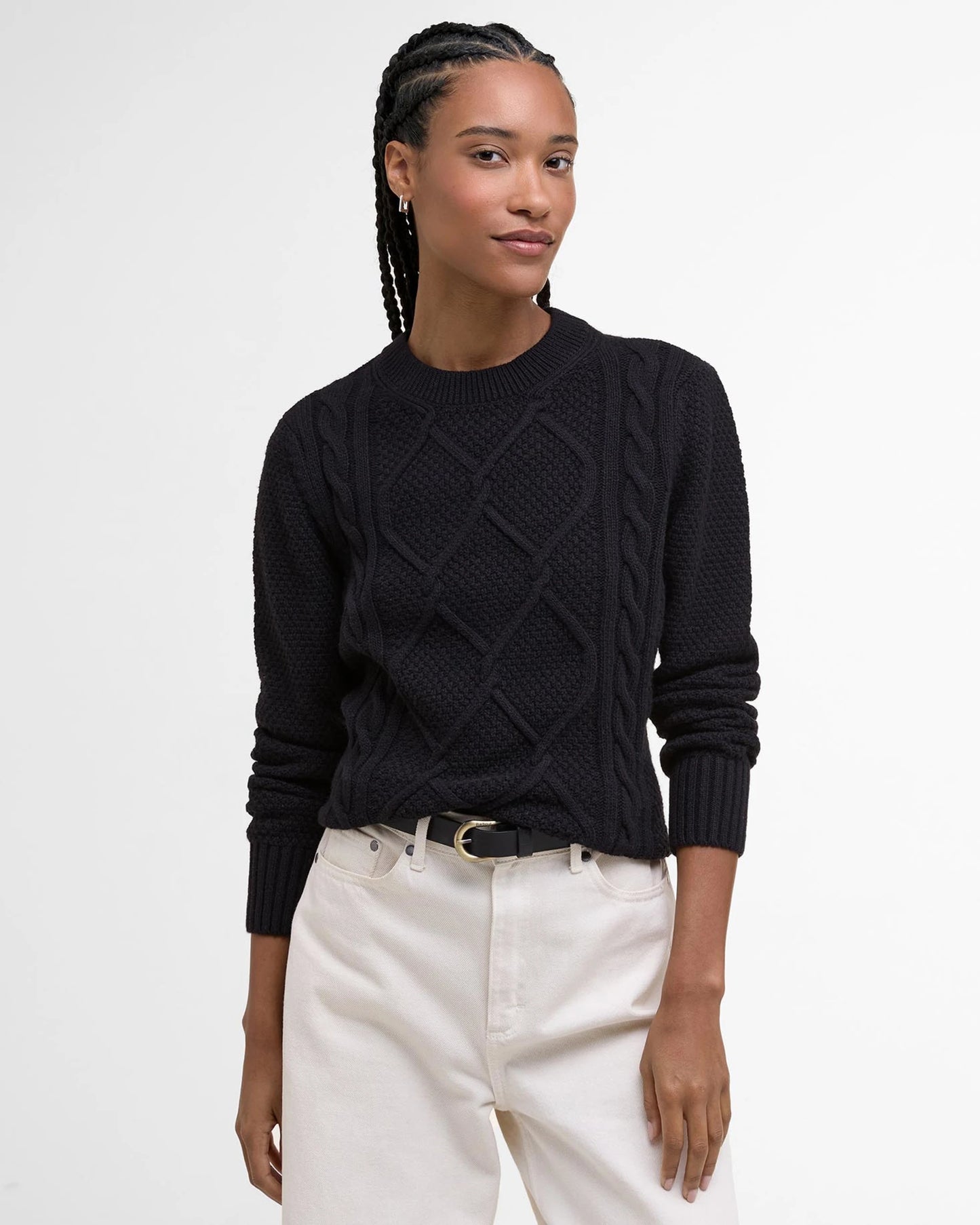 Barbour Burne Crew Knit - Black