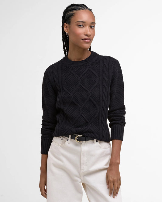 Barbour Burne Crew Knit - Black