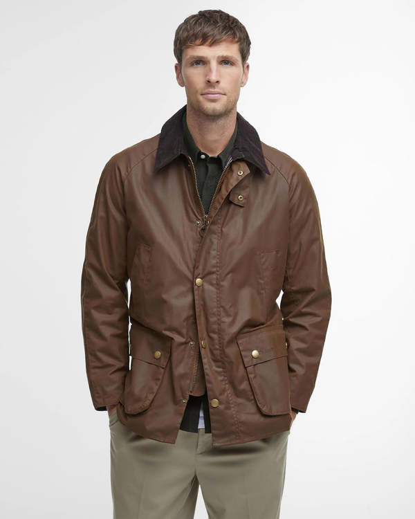 Barbour Ashby Waxed Jacket in Bark
