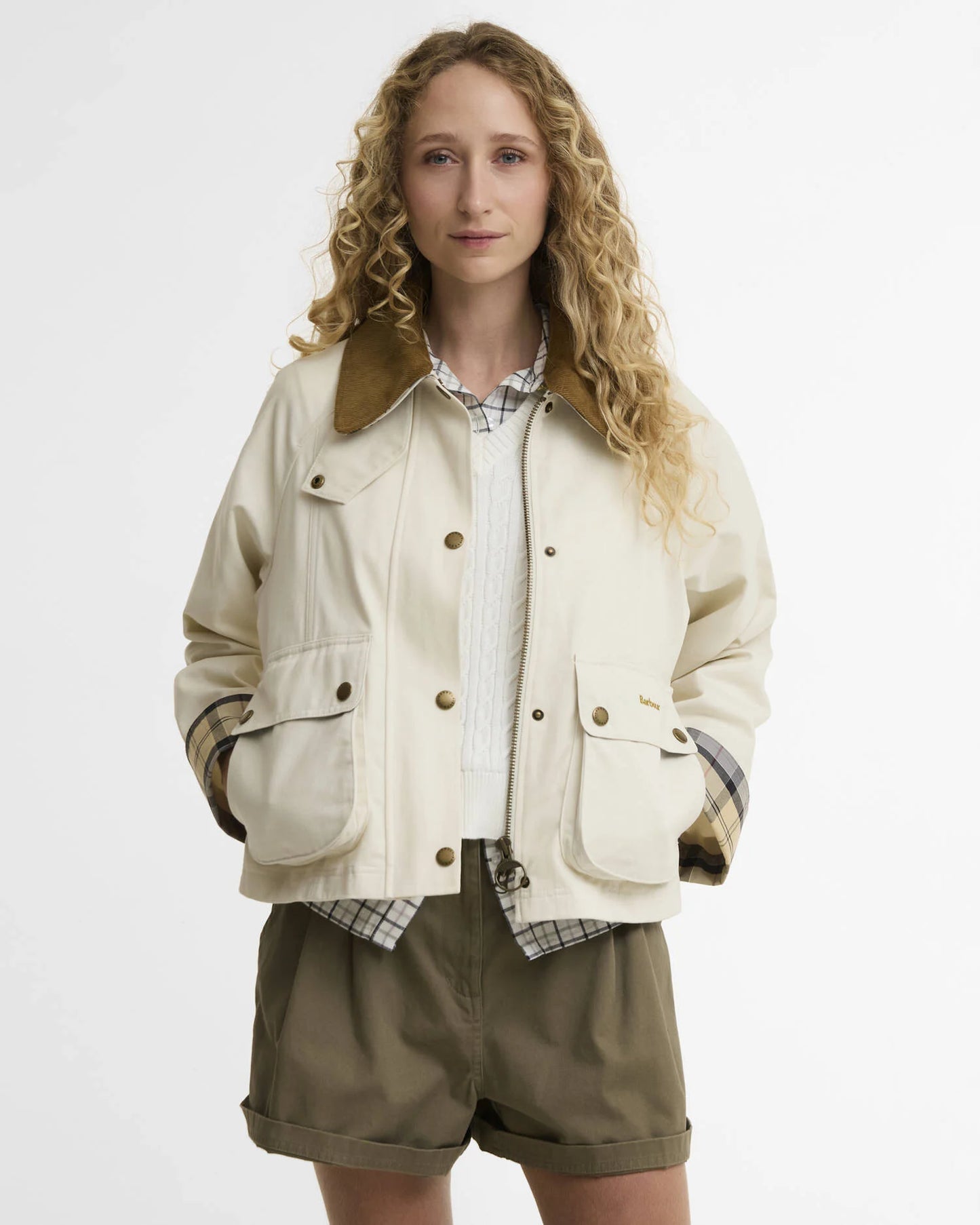 LIMITED EDITION Barbour Cropped Beadnell Casual Jacket - Cream