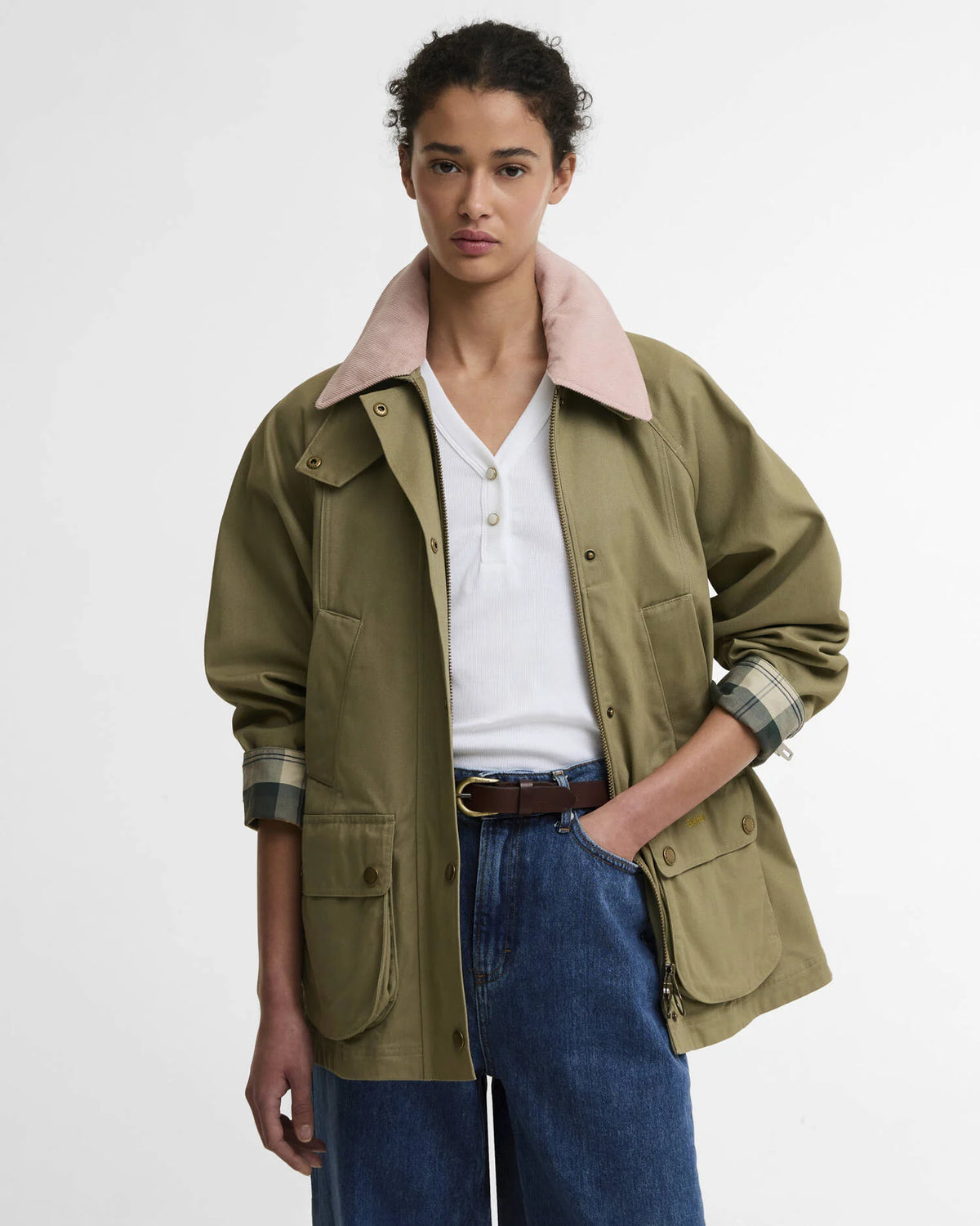 Barbour Modern Beadnell Casual Jacket in Olive