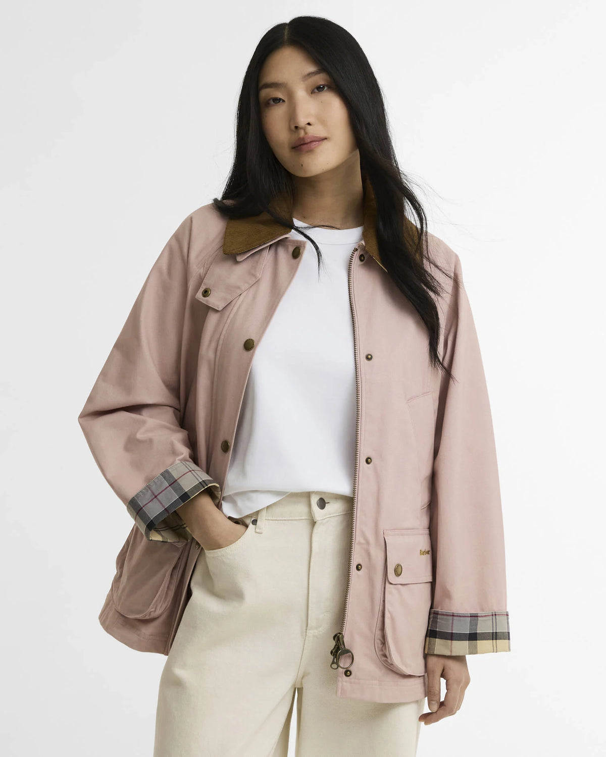 Barbour Modern Beadnell Casual Jacket in Pink