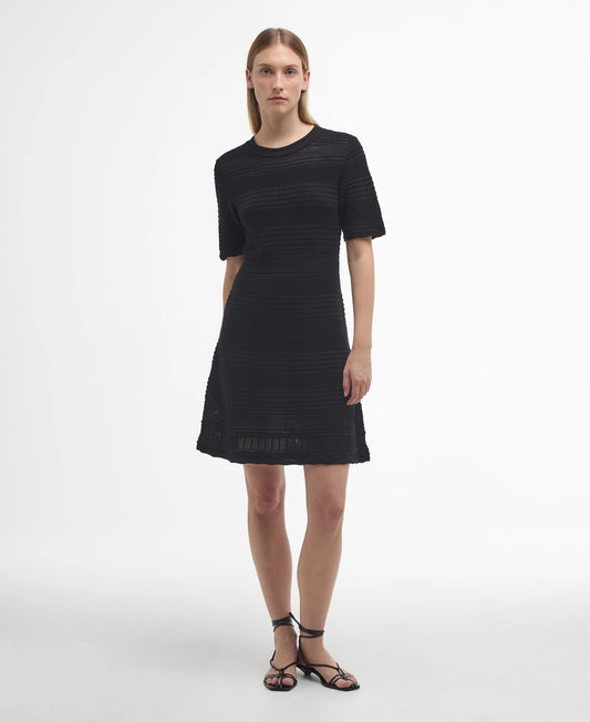 Mia Knitted Mini Dress - Black