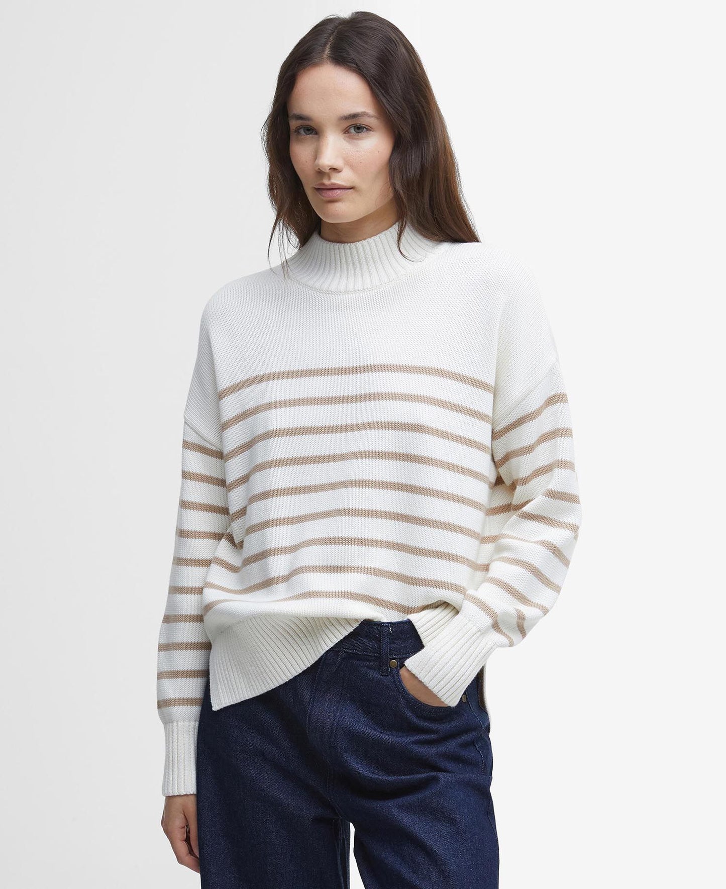 Barbour Shelly Knit - Cloud/Camel