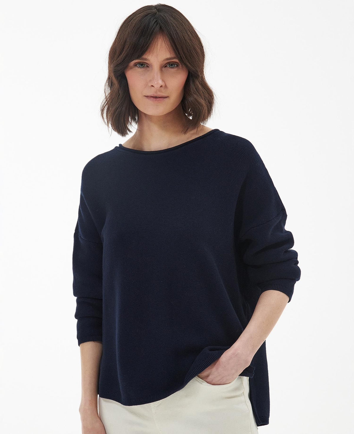 Barbour Marine Knit in Navy, image 2