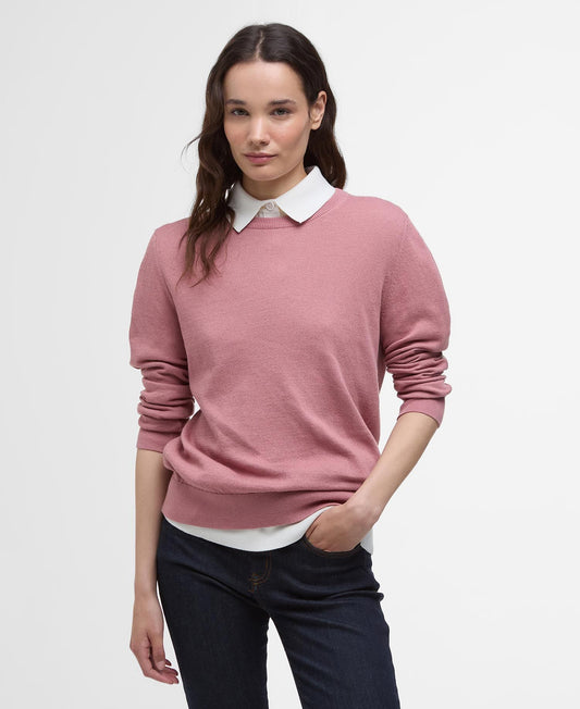 Barbour Lavender Knitted Jumper - Tea Rose