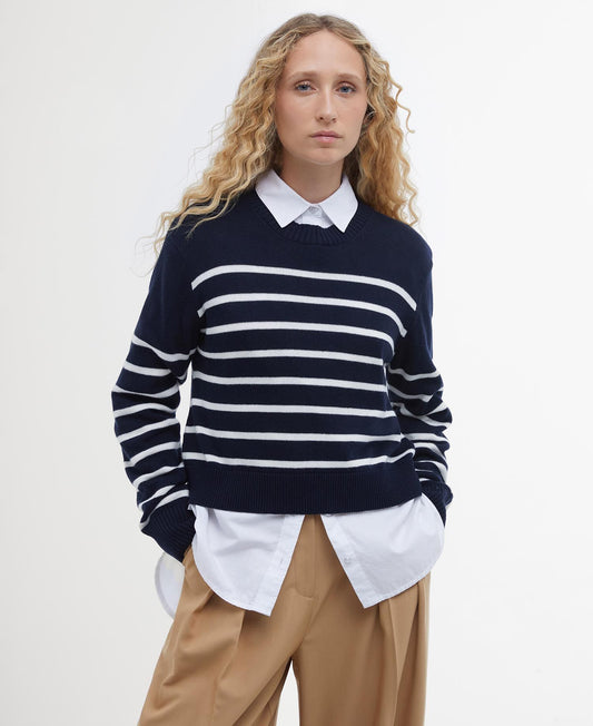 Barbour Emery Knitted Jumper - Navy/Cloud