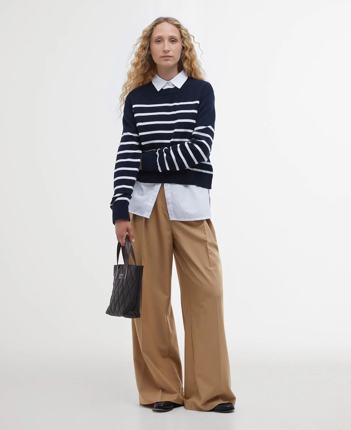 Barbour Emery Knitted Jumper - Navy/Cloud