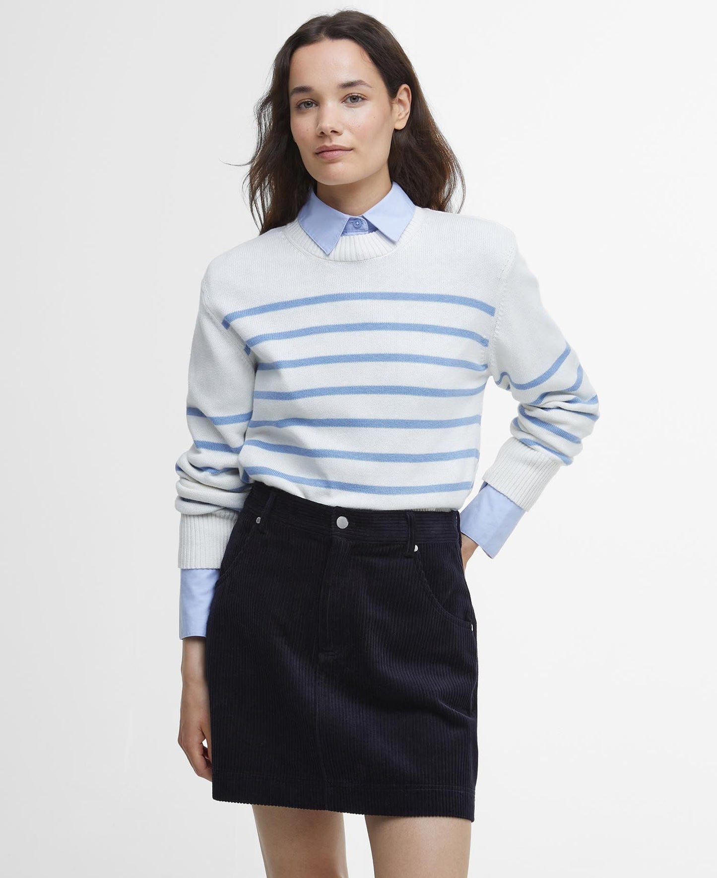 Barbour Emery Knitted Jumper - Cloud/Sky