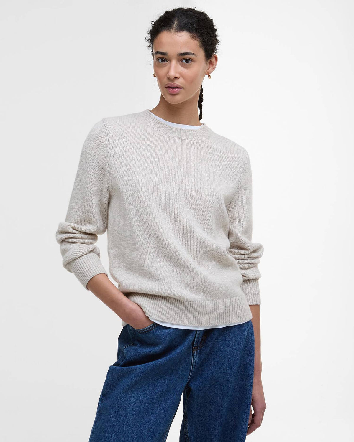 Barbour Woodhouse Knitted Jumper - Oatmeal