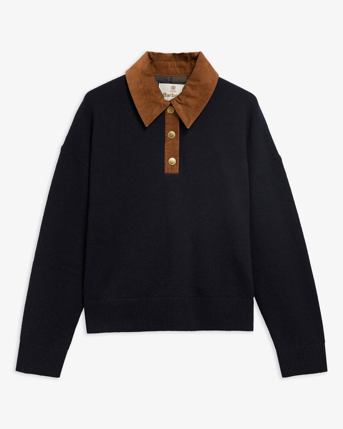Barbour Ravenshill Polo Jumper in Navy