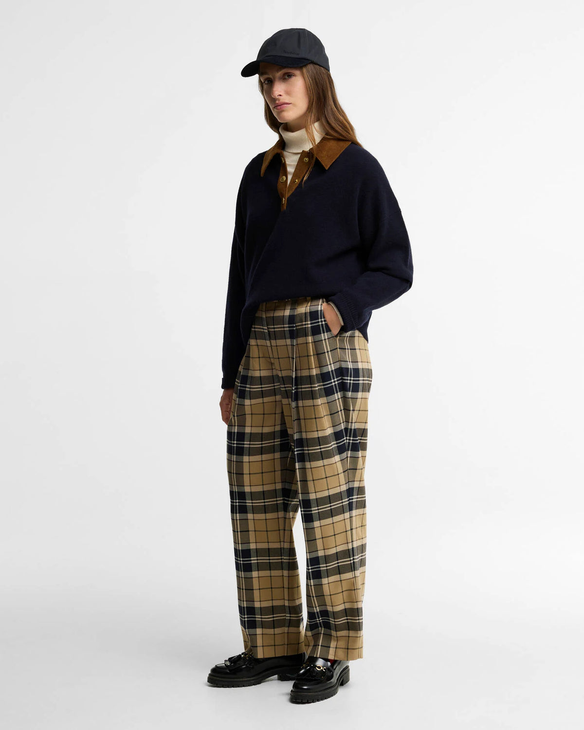 Barbour Ravenshill Polo Jumper in Navy